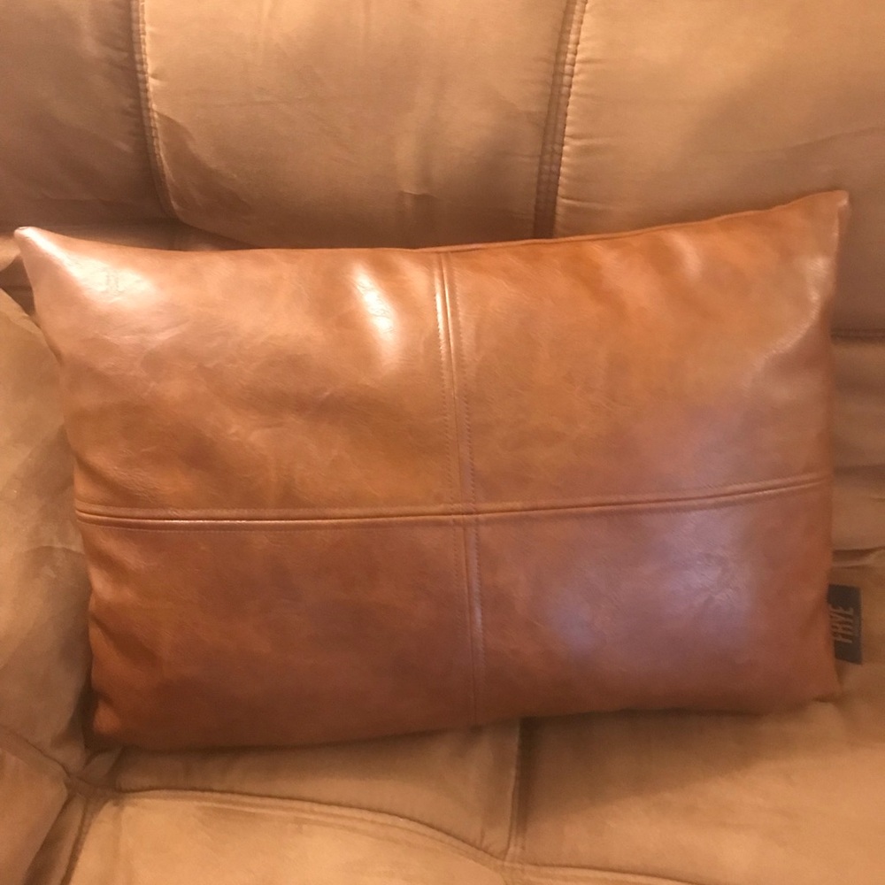 FRYE Faux Leather Pillow | Home Bedding Decor